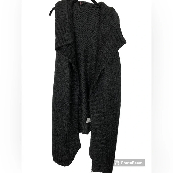 JC Collection Mohair waterfall knit duster sweater vest Sz M - Picture 3 of 15
